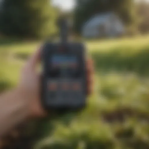 Logtag temperature recorder in agricultural setting