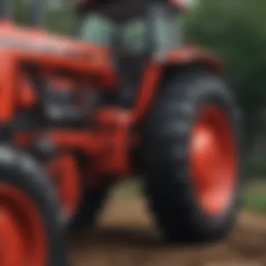 Technical Specifications of Tractors Close-up of tractor specifications showcasing capacity features