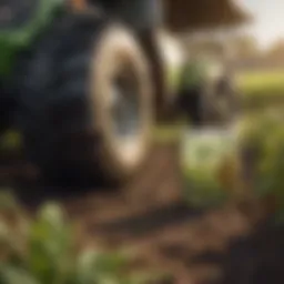 Illustration of Probioblend application in a sustainable farm setting