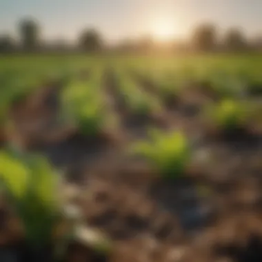 A close-up of crops representing agricultural productivity