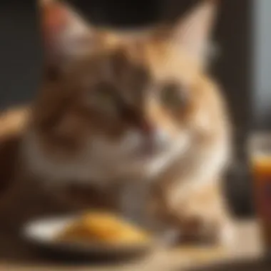 A Happy Cat Enjoying Purina Pro Plan Cat enjoying Purina Pro Plan weight management food