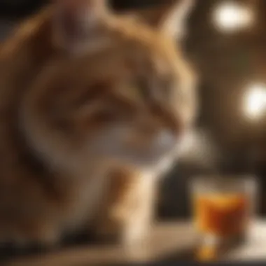 Veterinarian discussing cat nutrition