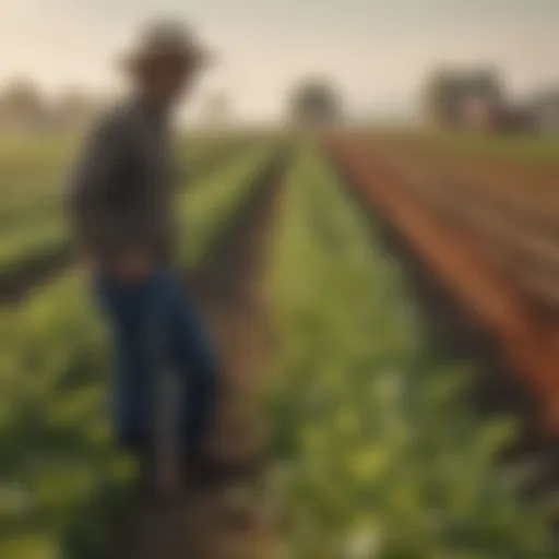 Vibrant fields cultivated by immigrant farm workers