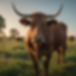 Cattle grazing in a lush pasture