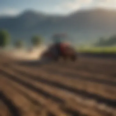 Precision Land Leveling Precision land leveling with slope level tool in agriculture