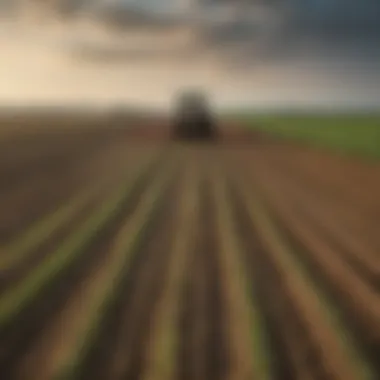 Wide shot of diverse crops cultivated using PTO tillers