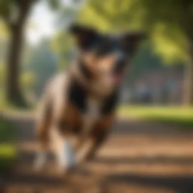 The Importance of Canine Well-being A dog playing happily in a park