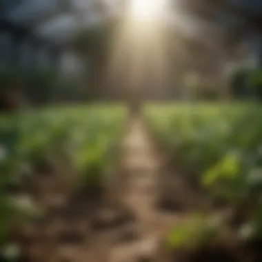 Crops Thriving in Controlled Humidity Diverse crops thriving under optimal humidity conditions