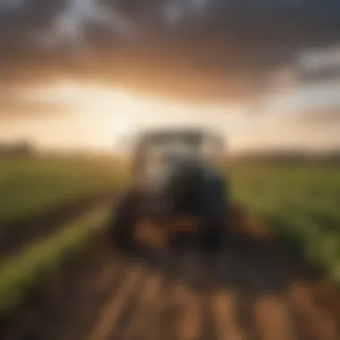 Farmer examining crops with Interceptor Plus treatment