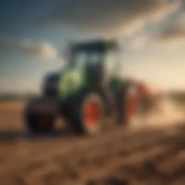 Demonstration of small land roller in action during land preparation