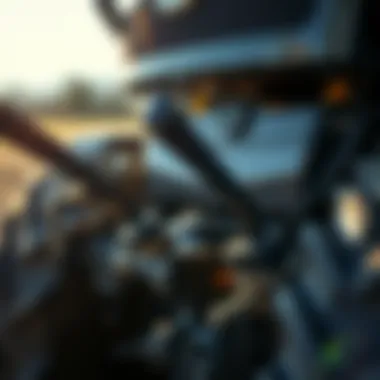 Maintenance of tractor tines demonstrated