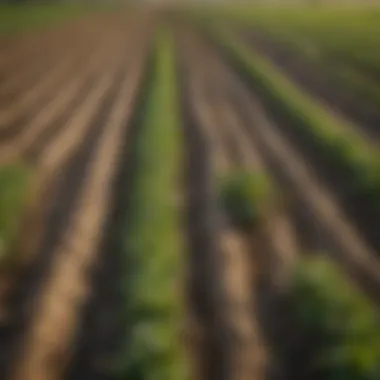 A Flourishing Tuber Crop Field Field showcasing thriving tuber crops