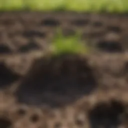 A close-up view of freshly dug turf showcasing soil health.