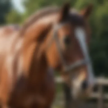 Happy horse showing healthy coat after fly protection