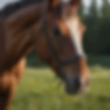 Effective Application of Ultrashield Spray on Horses A horse in a grassy field with fly spray application