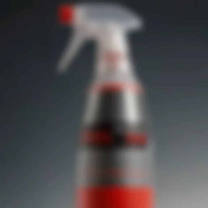 Close-up of Ultrashield fly spray bottle with detailed label