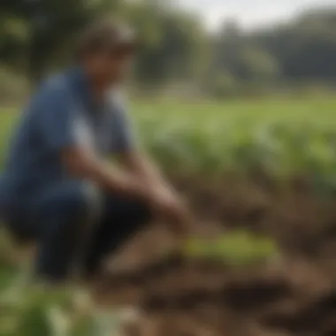 Sustainable farming practices demonstrated in the university's agricultural areas