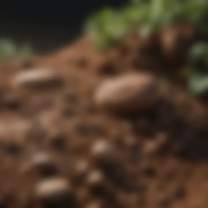 Clay rocks enhancing soil structure