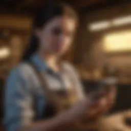 User navigating the Western Union app interface