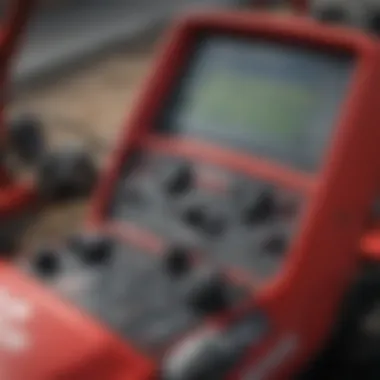 Close-up of Ventrac Zero Turn Mower controls and dashboard