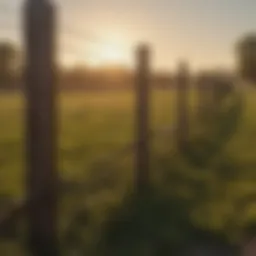 Durable vinyl farm fencing installed around a pasture