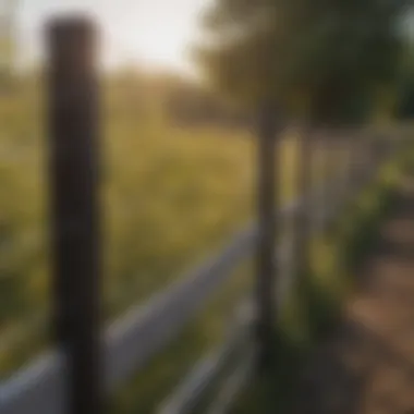 Installation process of vinyl fencing on a farm
