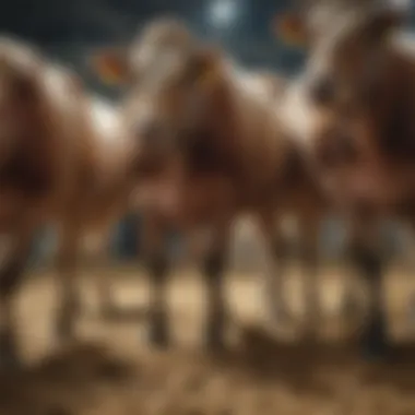 Application of the XL Castrating Bander Farmers using XL castrating bander in livestock management