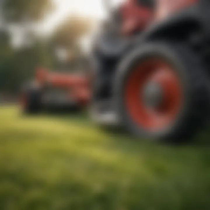 Close-up of Yard Machines Zero Turn mower controls